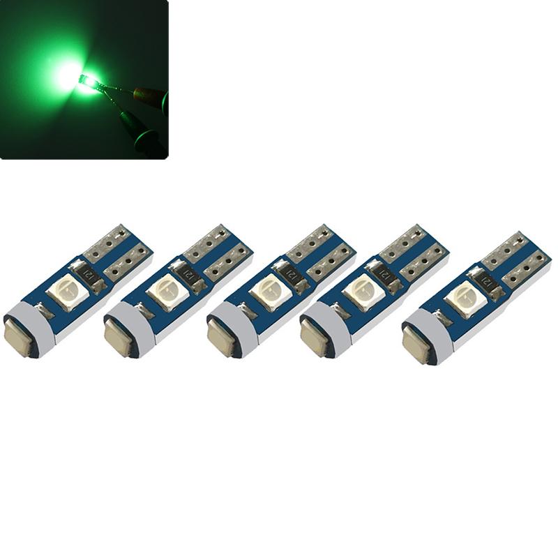 5PCS 12V T5 3030 Led Bulb Car Interior Lights Dashboard Auto Instrument Lamp