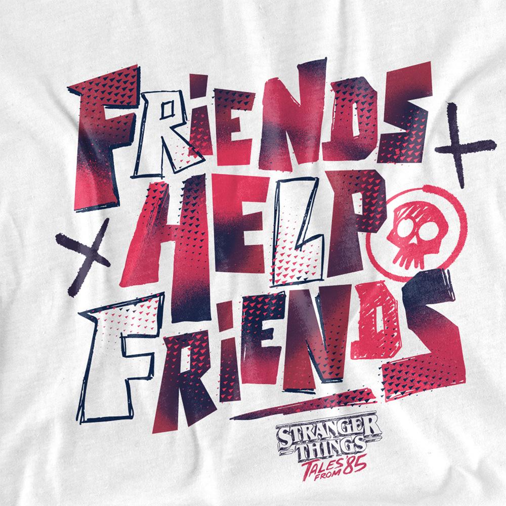 Stranger Things: Tales from ´85 Unisex Adult Friends Help T-Shirt
