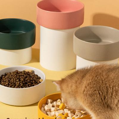 Cuenco de cerámica para gatos, cuenco antivuelco para comida de gatos, cuenco para agua potable para gatos, cuenco para perros y gatos, cuenco para mascotas, cuenco para perros