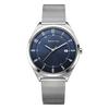 [Officially Imported in Japan] BERING Men's Unisex Ultra Slim Watch with Metal Mesh Strap, Blue and Silver Sapphire Crystal, and Scratch-Resistant 316
