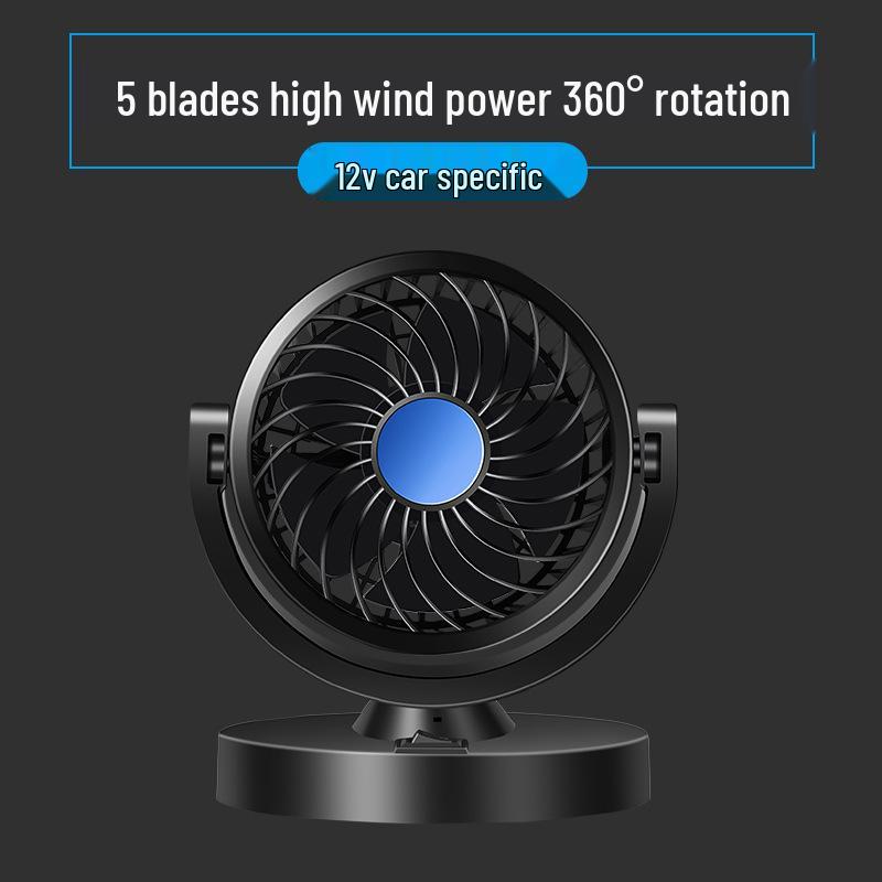 Shockproof Dual-Head Electric Fan for Vehicles (12V/24V)