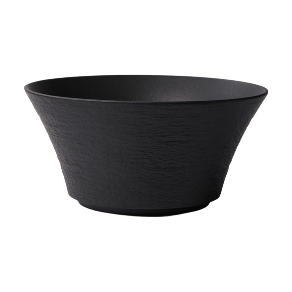 

Пластиковая суповая миска в японском стиле, миска для пасты, посуда, миска с каменным узором, кафе чёрный