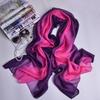 Season Solid Color Gradual Change Color Mulberry Silk Silk Scarf Women, Color Matching Women'S Scarf Shawl Yarn Beach Towel