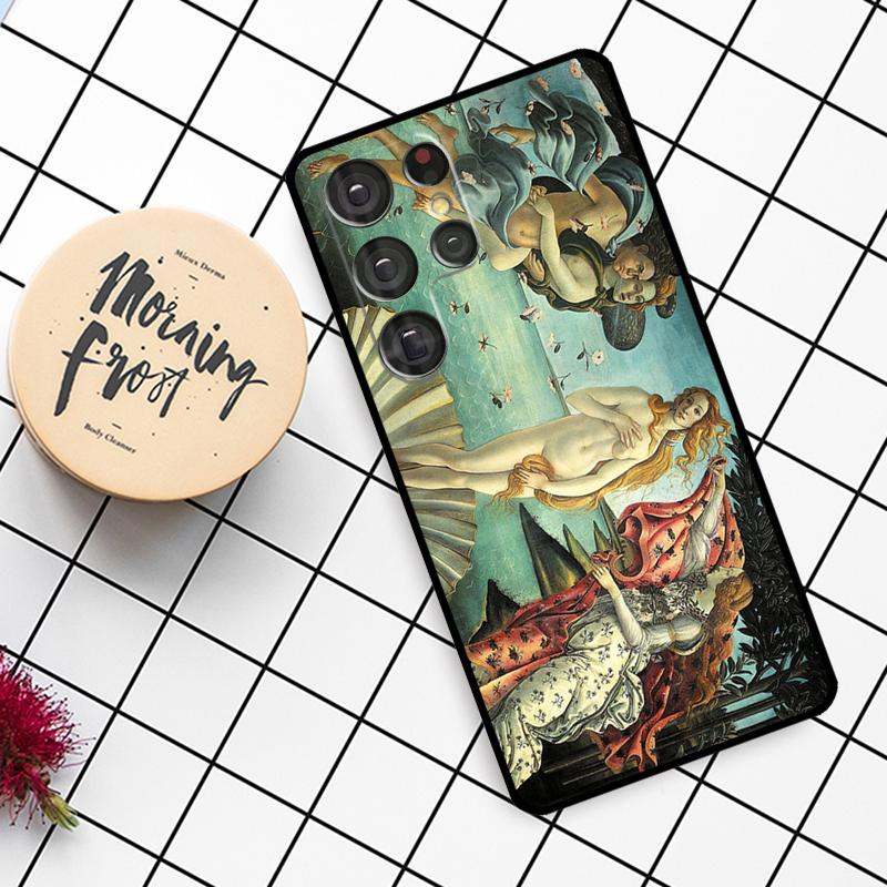 Art Paintings The Birth Of Venus Case For Samsung Galaxy S23 S21 S22 Ultra S8 S9 S10 Note 10 Plus Note 20 Ultra S20 FE Cover