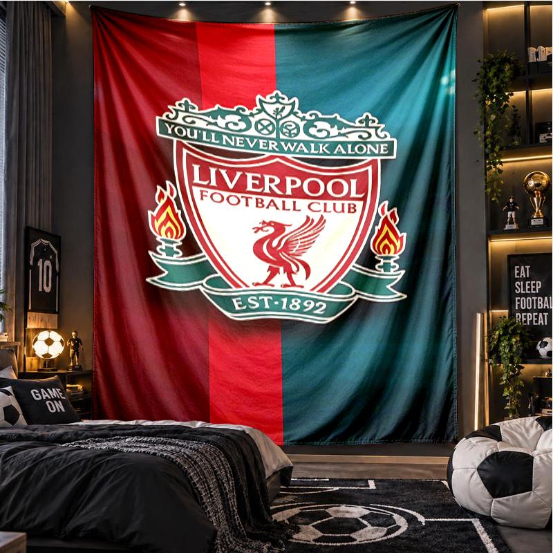 Blue Chelsea Crest Printed Wall Art,Decorative Tapestry, Lightweight Wall Hanging For Bedroom Background