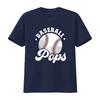 Retro Vintage Baseball Pops Sports Print Casual T Shirt vintage Washed Comfortable Versatile Unisex graphic Slightly Soft
