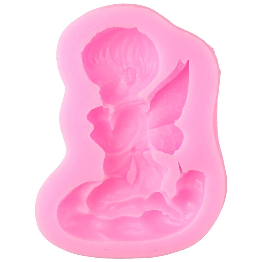 Angel Candle Mould Silicone Angel Silicone Mould Pink 7.5*5.5*1.3 CM Candle Mould Handmade Chocolate светло-серый
