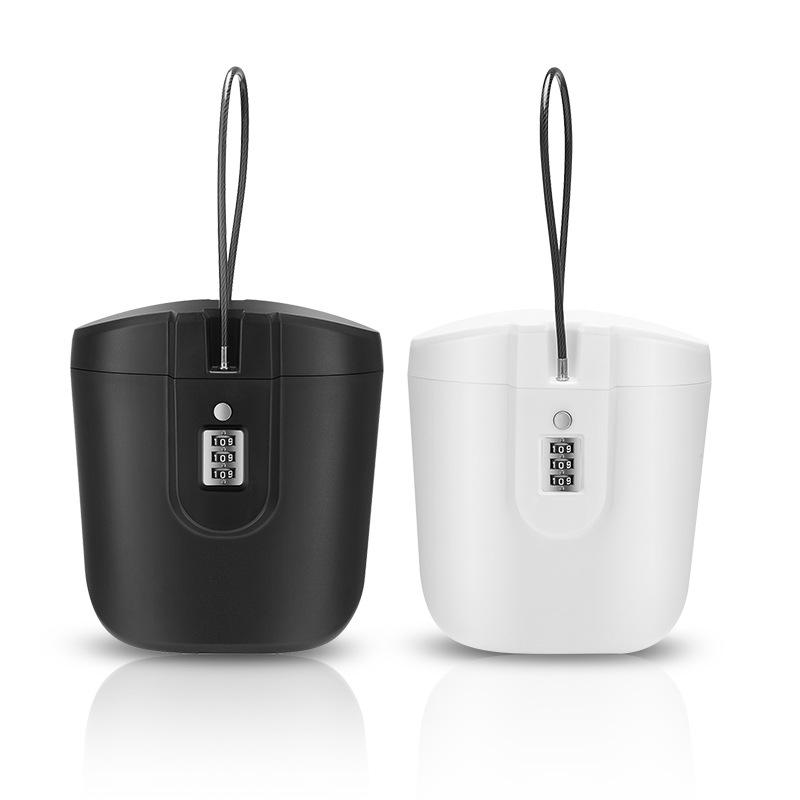 ABS 3-Digit Combination Portable Lock Box for Beach, Hiking, and Outdoor Safety.