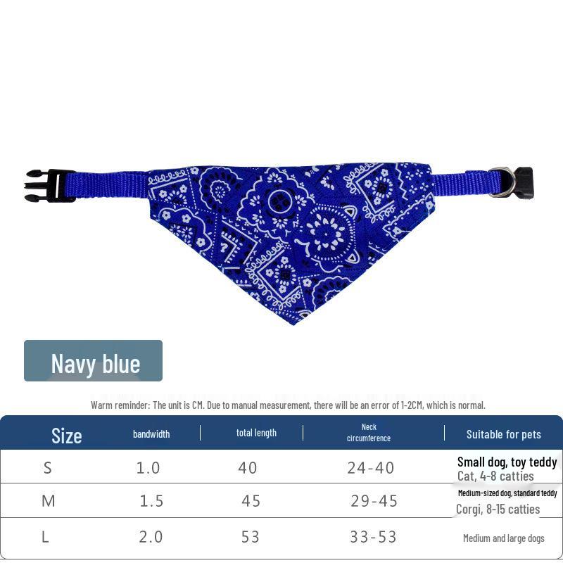 Cross-Border Pet Dog Bib, Drool Towel, and Bandana Collar for Small Dogs and Cats