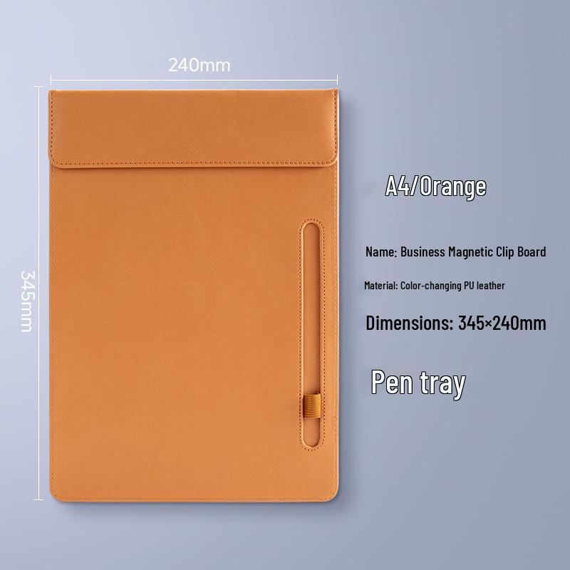 A4 Leather Meeting Clipboard Pad for Business Documents and Hotel Memos