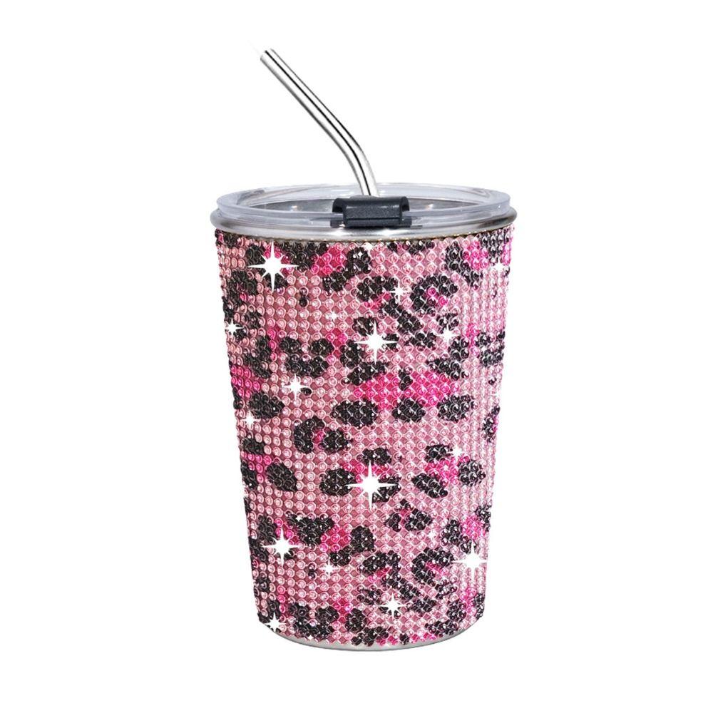 Sparkling Rhinestone Water Cup 500ml Stainless Steel Water Bottle Glitter Coffee Mug Office