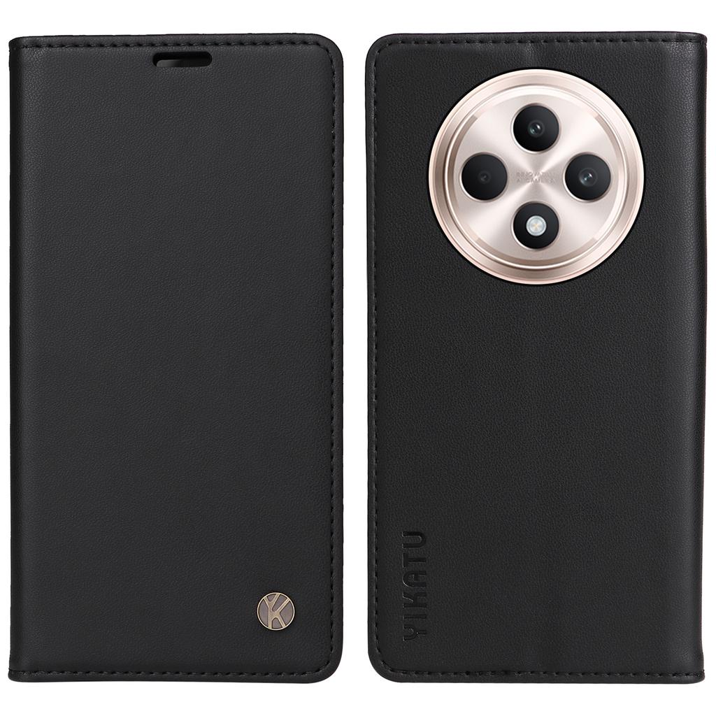 YIKATU YK-001 For Oppo Reno12 F 4G Case Wallet Leather Phone Cover Strong Magnetic Closure