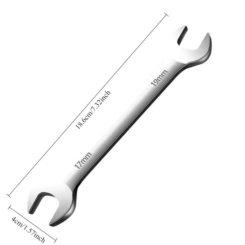 1 stuks Multi-specificatie Vaste Dubbeldoels Dubbelopenende Sleutel Dubbelzijdig Open-eind Sleutel Voertuigreparatie Onderhoudsgereedschap