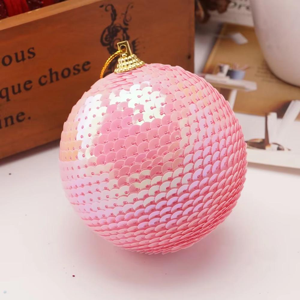 Glitter Sequin Christmas Balls Pendant 10cm Merry Christmas Decor  New Year Gift