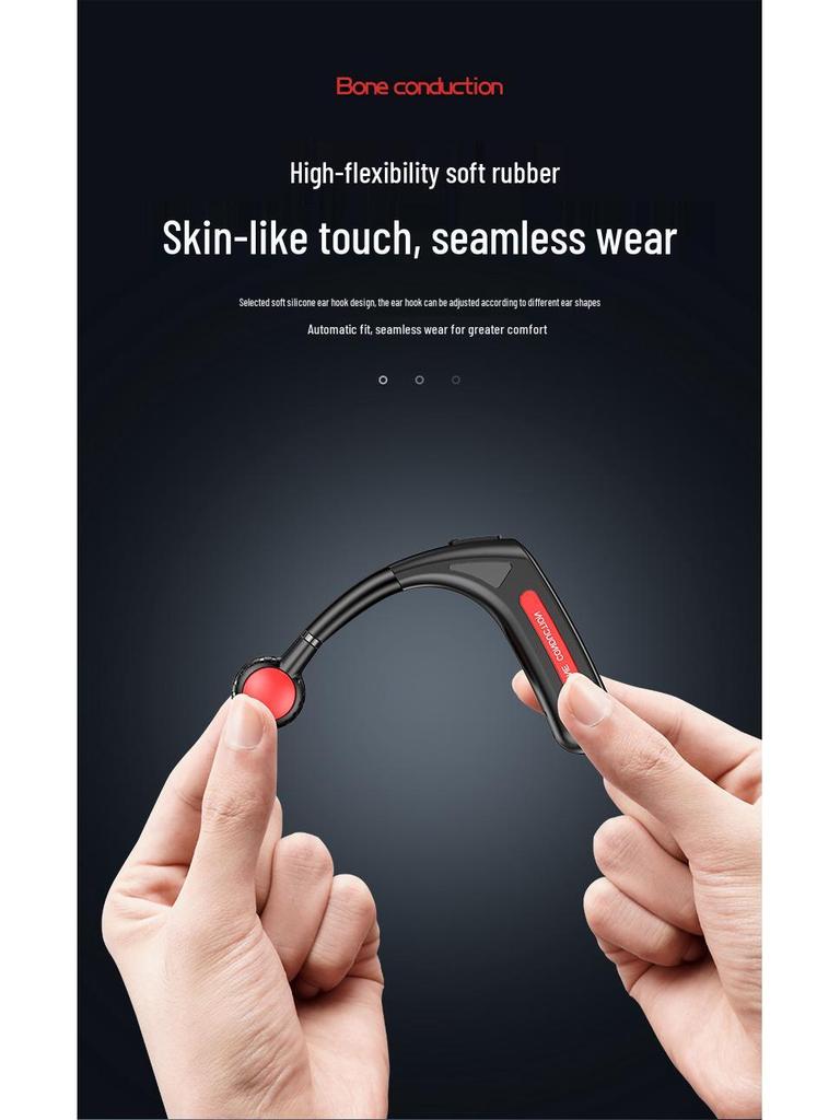 M618 True Bone Conduction Wireless Bluetooth 5.0 Ear Hook Sports Earphones.