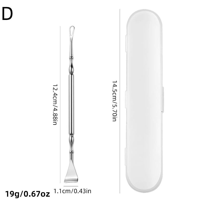 Stainless Steel Double Head Blackhead Cleaning Scraper Blackhead Remover Blemish Extractor Tool Face Pimple Comedone Removal D
