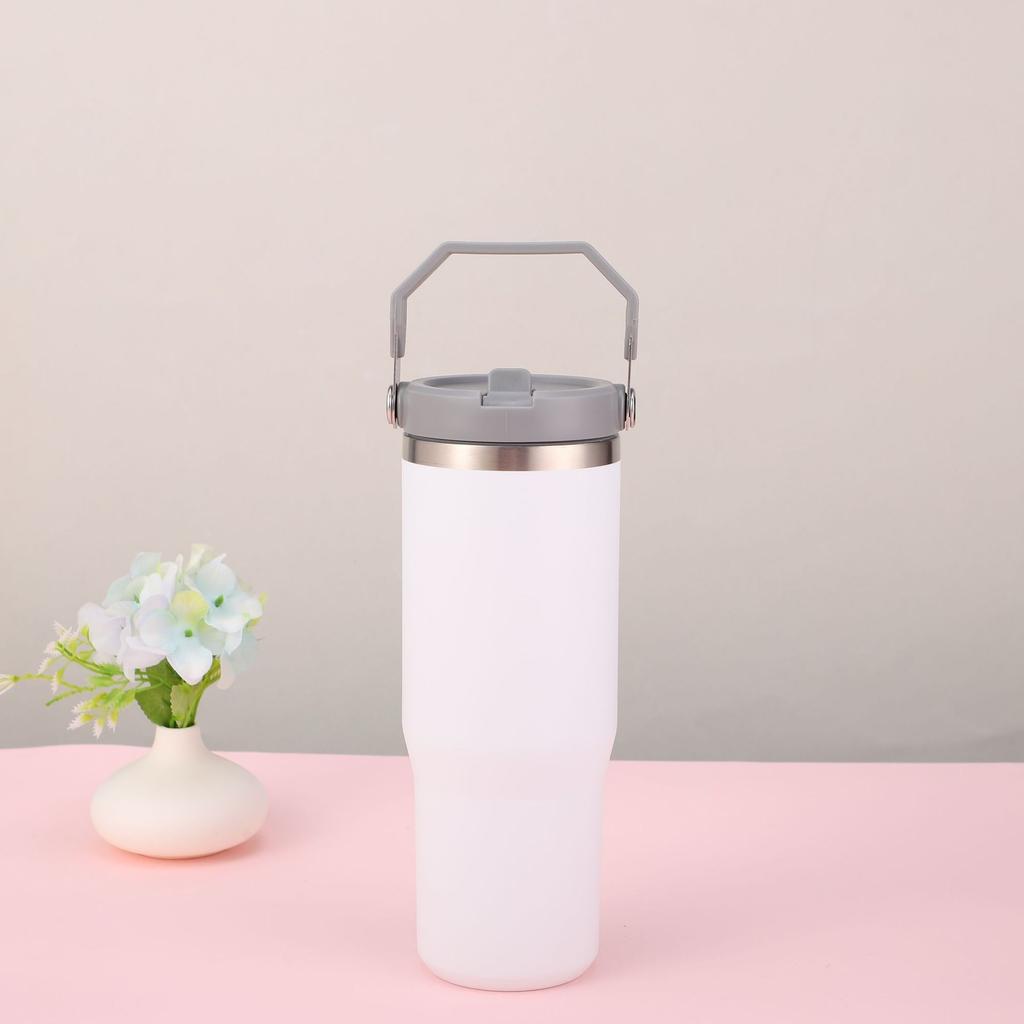 600/900ml New Car Cup Outdoor Portable Handheld Ice King Cup Vacuum Insulated Large Capacity Insulated Bottle