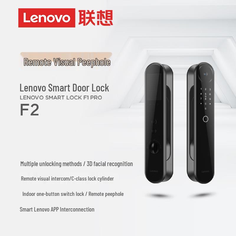 Lenovo F2 Smart Door Lock with 3D Face & Fingerprint Recognition