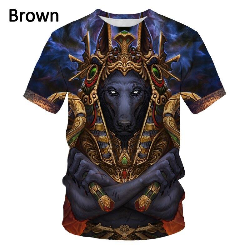 

Мода унисекс Древний Гор Египетский Бог Глаз Египта Фараон Анубис Лицо 3D Печать Уличная одежда футболка