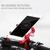 Bicycle Phone Holder 360 Degree Rotating Length Adjustable Aluminum Bike Handlebar Mount Cycle Clip on Phone Clamp
