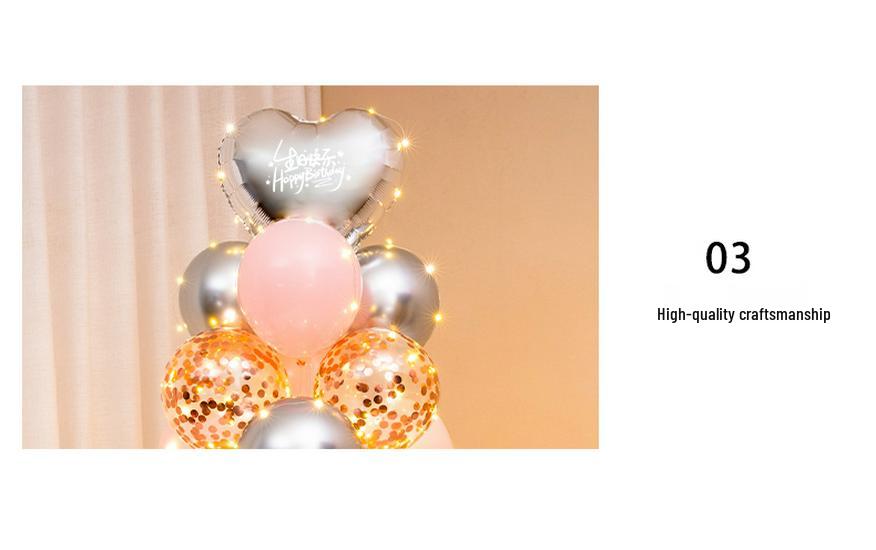 Luminous Floating Table Balloon Heart Decor for Birthday & Banquet