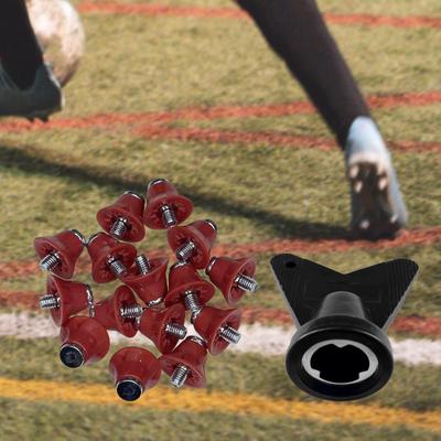 12 Stück Fußballschuh-Spikes, Rugby-Schuhe, Stollen, Rasen, M5-Gewindeschraube, bequeme Fußballstollen