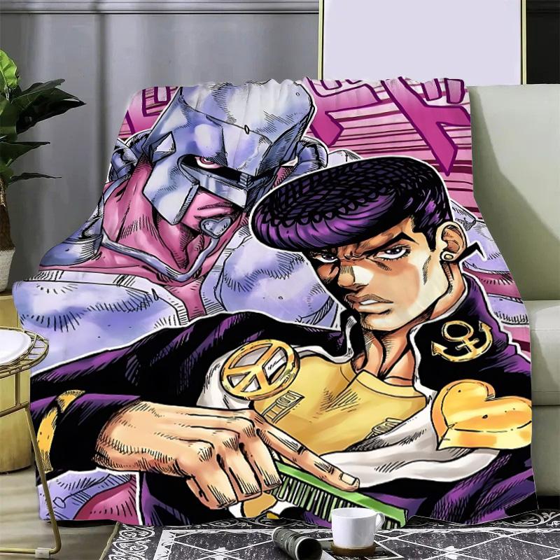 Anime JoJo's Bizarre Adventure Printed Blanket Picnic Blankets Warm Blanket Soft and Comfortable Home Travel Birthday Gift