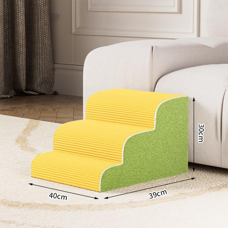 3/4/5 Puppy Stairs Foam Pet Secure Stairs Ramps Non-Slip Ladder Dogs Pets Protect Older Dogs Pet with Joint Pain Sofa Bed Ladde