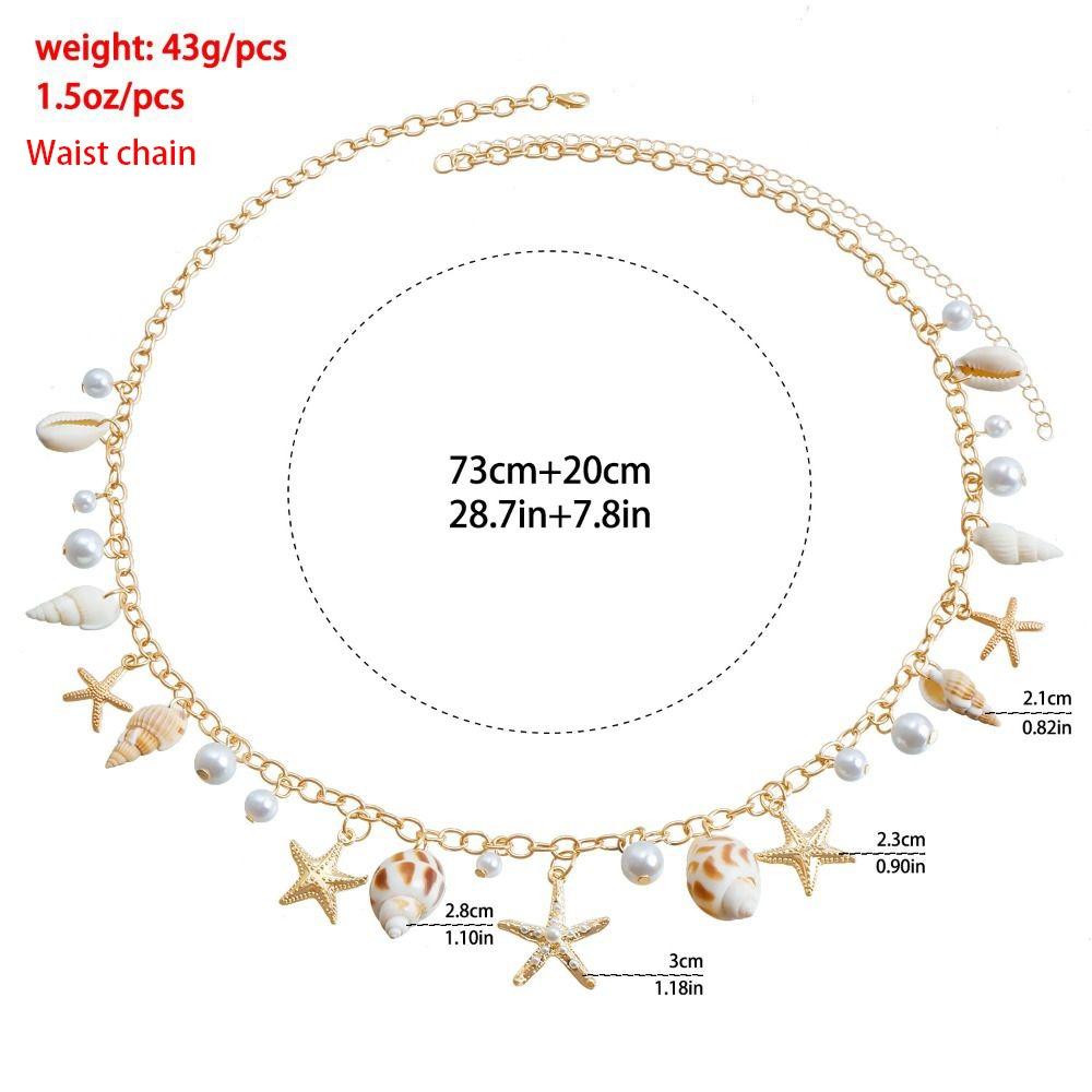 Bohemian Body Chain Sea Star Jewelry Accessories Summer Waist Chain  for Women