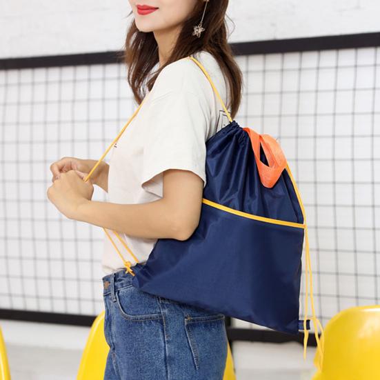 Прочная дорожная сумка Износостойкая многофункциональная застежка на шнурке чёрный — фото 3