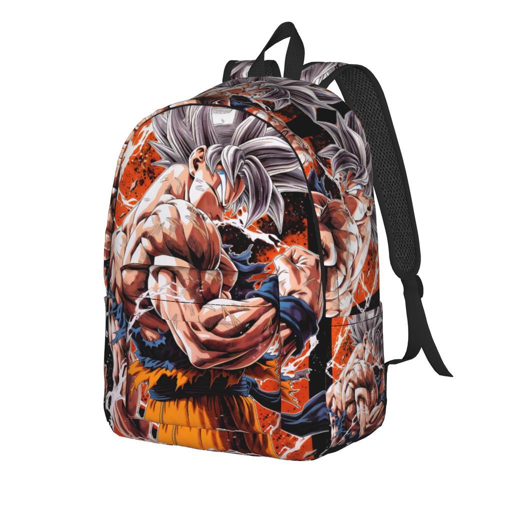 Fashion Dragon Ball Ultra Instinct Goku Wind Energy Backpack  Mochilas Daily Journey Retro Washable Rucksack
