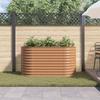 Elevated Garden Bed Brown 160 X 80 X 81 Cm Steel