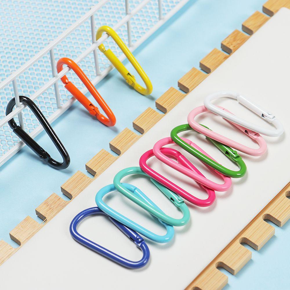 New Safety Multicolor Aluminium Buckle Keychain Alloy Carabiner Camping Hiking Hook Climbing Button