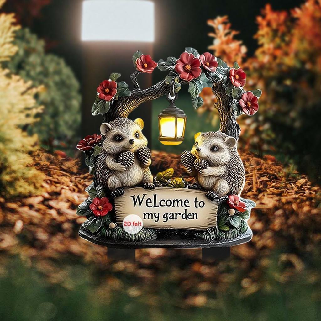 Decorative Garden Sign with -, 2D Acrylic Sign, Flower Pot - for Bonsai, Lawn, Landscape, Yard,