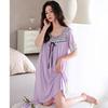 Pajamas Women's Summer Modal Women's Pajamas Dress Summer Women's Middle-aged Mom Ice Silk Thin Summer Dress