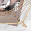 Four Piece Snake Necklace Women's Fashion Hollow Out Necklace Personality Bohemian Sweater Chain Elegant Snake Pendant