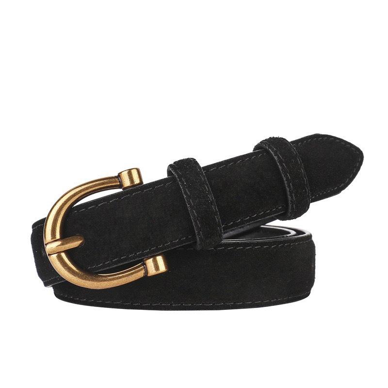 Women's Genuine Leather Red Ankara Fashion Belt for Jeans and Dresses