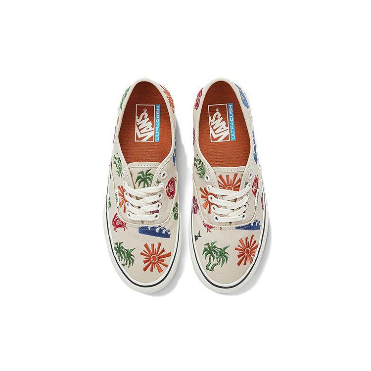 Vans Authentic Embroidered Casual Low-Top Skate Shoes Unisex sneakers White VN0A5HYP2N1