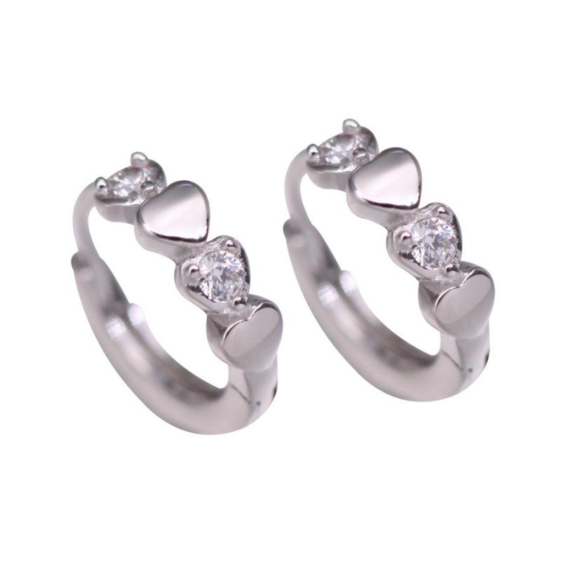 

Серьги-пуговицы для женщин в японском и корейском стиле Simple Love Diamonds Geometric Peach Heart Student Earrings Small Earrings