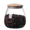 Haushalt Pilzform Kräuter Kekse Aufbewahrungsglas Kaffeebohnen Glasdose mit Holzdeckel Küchengadget Zubehör