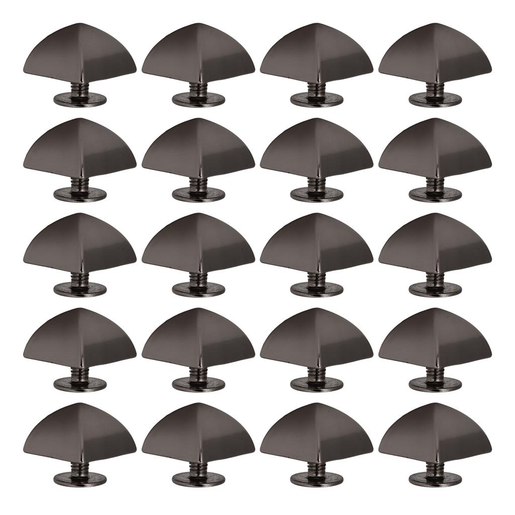 20Pcs 12mm 4 Corner Pyramid Rivets Zinc Alloy Square Pointed Screw Rivets Set for Belts Bags Hats