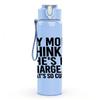 1PC My Mom Thinks She Is In Charge Quote Print 750ml Color Plastic Sports Water Bottle Leakproof Flip Straw Lid Suitable for Sports Office Home Use