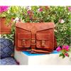 15" Leather Messenger Bag Laptop Case Office Briefcase Gift for Men Computer Distressed Shoulder Bag