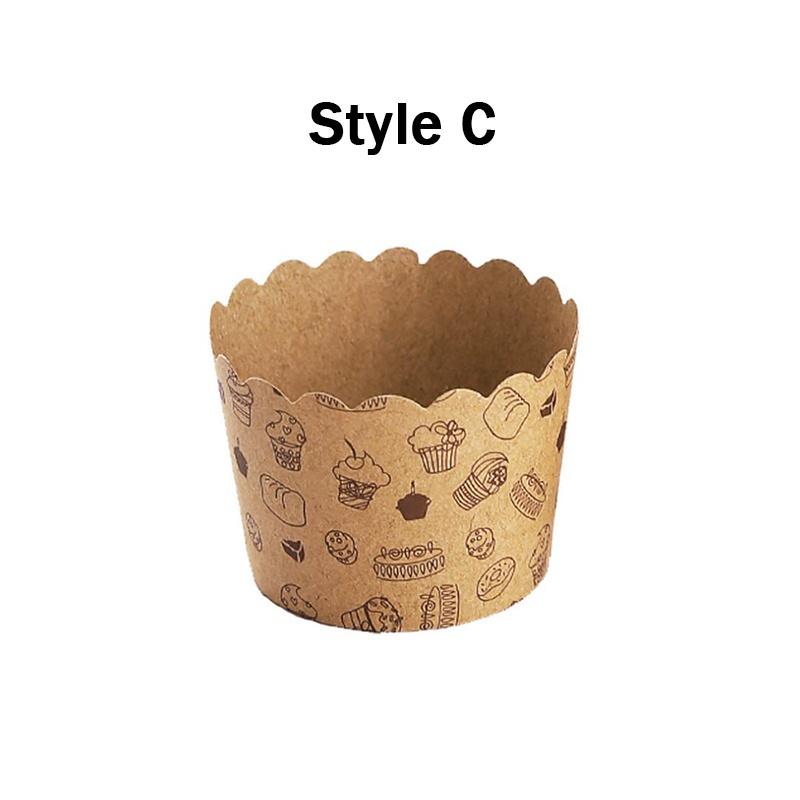 

50 шт. Крафт-чашка для выпечки, набор чашек для кексов, мини-десертная упаковка для кексов, набор чашек для выпечки