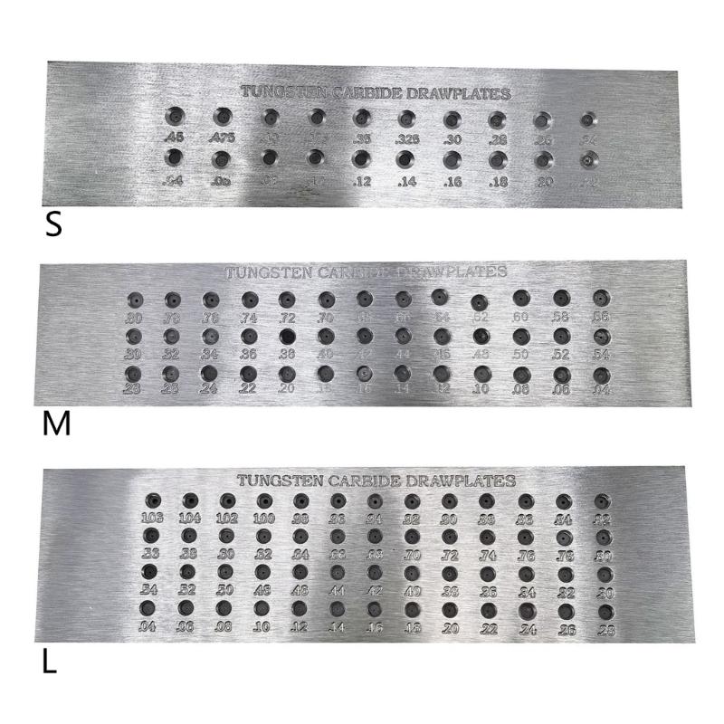 Carbide Wire Drawplate 52 Hole Round Shape 0.04-0.45mm/0.04-0.8mm/0.04-1.6mm Jeweller Draw Plate Crafting Replacement