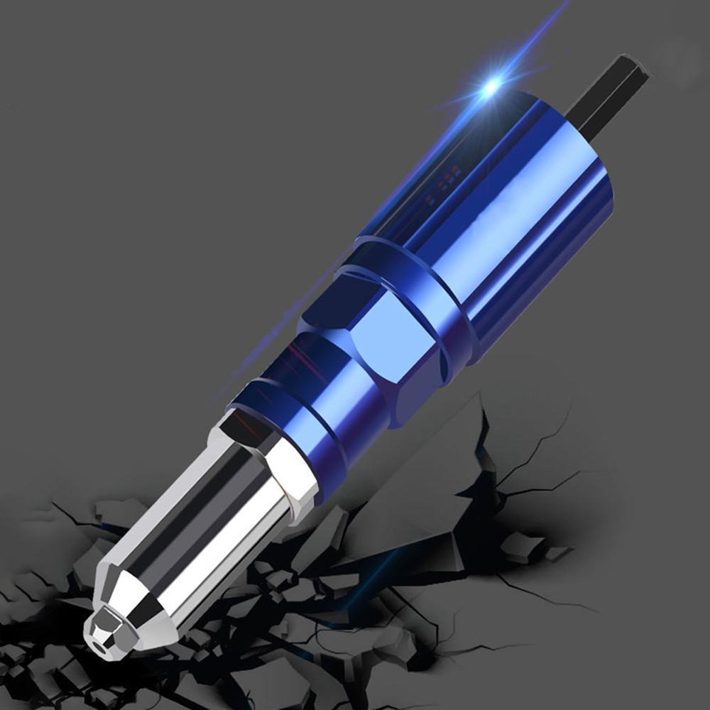 Cordless Electric Rivet Gun Riveting Tool 2.4mm-4.8mm Rivet Nut Gun Drill Adapter Insert Nut Pull Rivet Tool