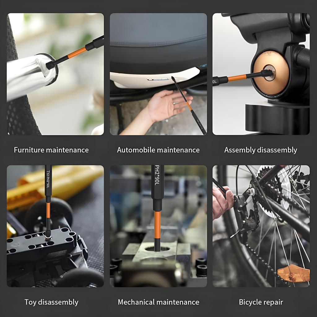 6 buc. Cap de șurubelniță magnetică în cruce 25/50/65/70/90/150mm Biți anti-rugină 1/4 inch Bit hexagonal pentru șurubelniță electrică