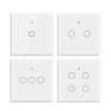 2025 Tuya EU-Standard Glaspanel Tuya Wifi Smarter Touch Wandlichtschalter Alexa Ohne Neutralleiter 1/2/3/4-fach Schalter