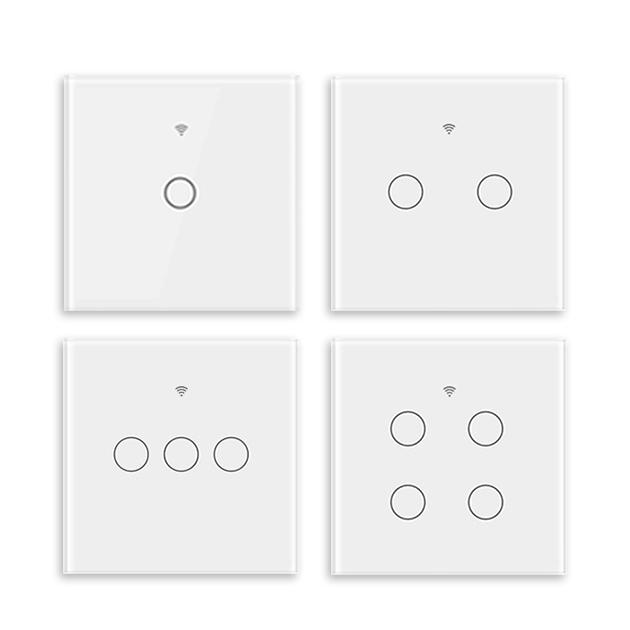 Golden Security for ZigBee Smart 3-way Touch Glass Wall Switch EU Style 250V Alexa Google Home Assistant