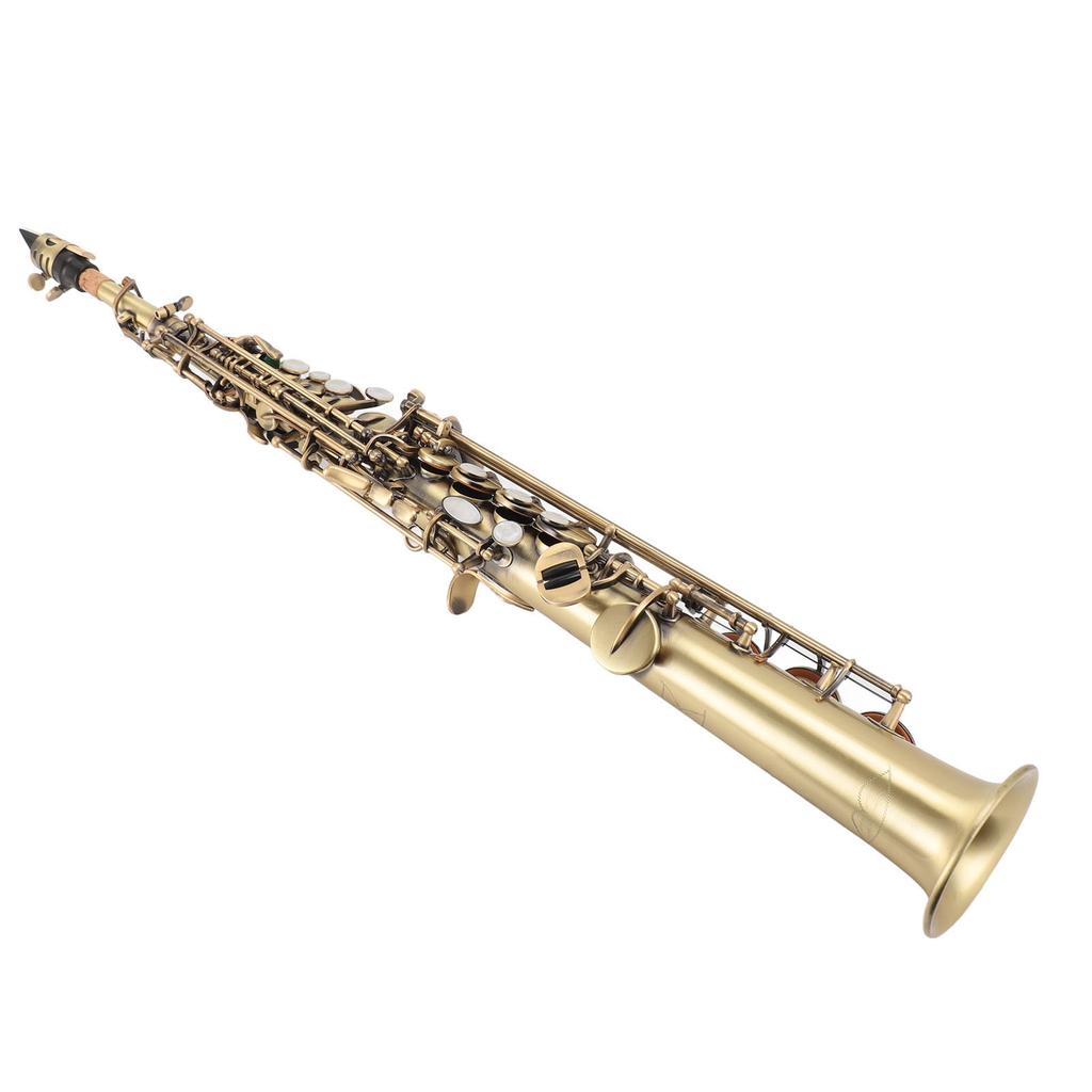 Saxofone Soprano Chave Si Bemol Saxofone Instrumento Reto para Estudantes Iniciantes Intermediários com